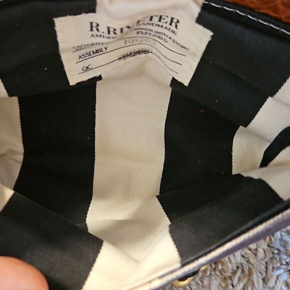 R. Riveter Brown and Blue Floral Patton Crossbody - Picture 7 of 7